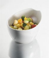 Salatschüssel, 17x15 cm, weiss
