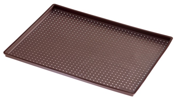Pizza Backmatte perforiert 40x30x12cm Silikon braun