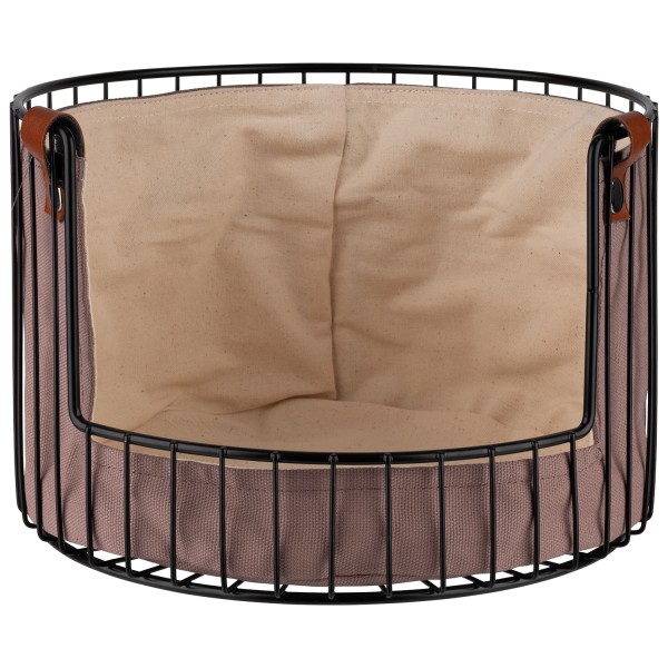 Brot- und Obstkorb mit Tasche, schwarz