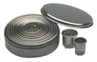 Teigausstecher Set 12tlg Ringe gezackt