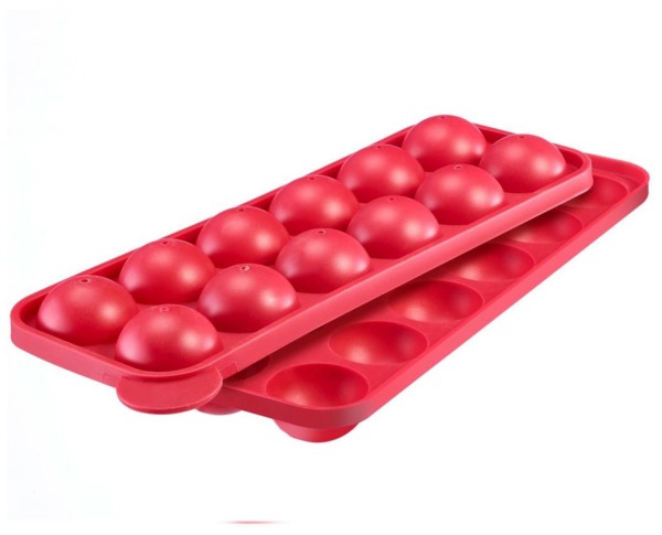 12er CakePop-Silikonform rot