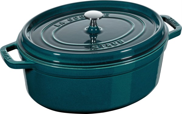 Cocotte 31cm, oval, La Mer, Gusseisen 5.5l