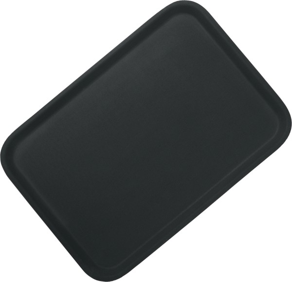 Tablett Corfu 33x43cm gummiert schwarz
