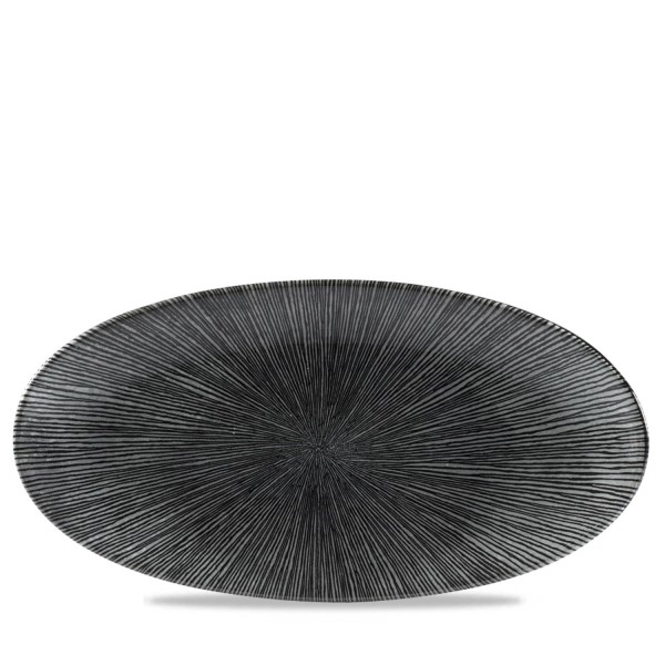 S.P. Agano Black Platte oval 34.7x17.3cm