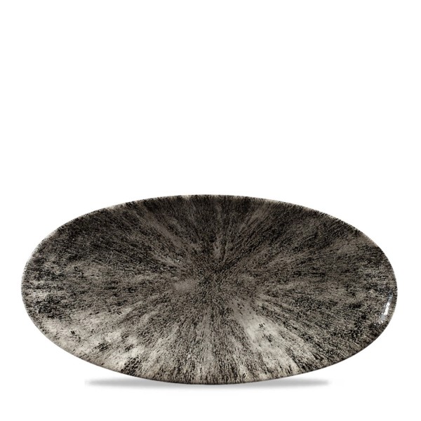 S.P. Stone Quartz Black Platte oval 29.9x15cm