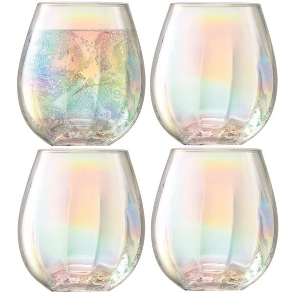 4er Set Pearl Becher 425ml - perlmutt