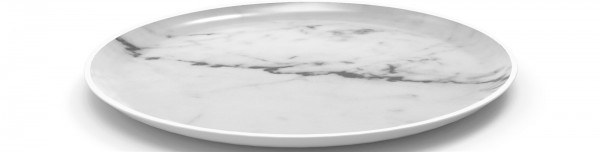 Osmos Platte rund, Marmor Optik weiss/weiss Ø19x1.1cm