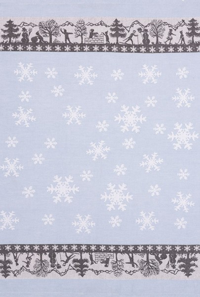 SCHNEEFLÖCKLI KÜCHENTUCH KULTSCHTOFF hellblau