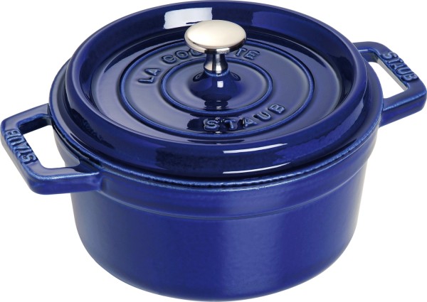 Cocotte 20cm, rund, Dunkelblau, Gusseisen 2.2l