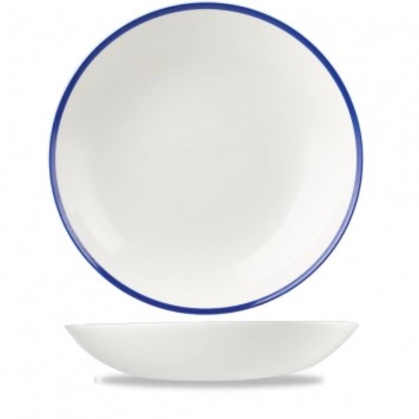 Retro Blue Coupe Teller tief 31cm