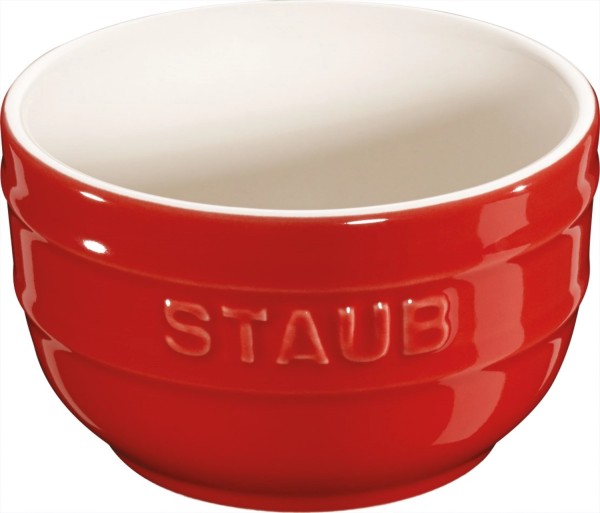Keramik Ramequin, 2er Set Kirschrot rund 0.2l D9cm
