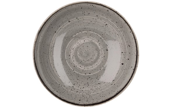 Stonecast Peppercorn Grey Coupe Teller tief 24.8cm