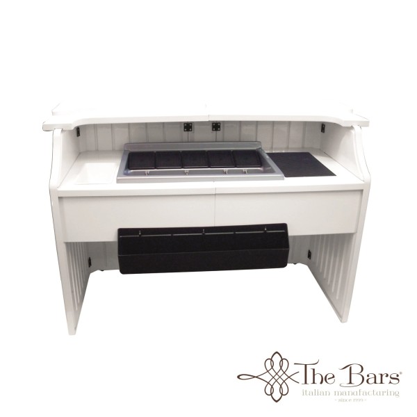 Full Catering Bar Station White With Drink Station Black