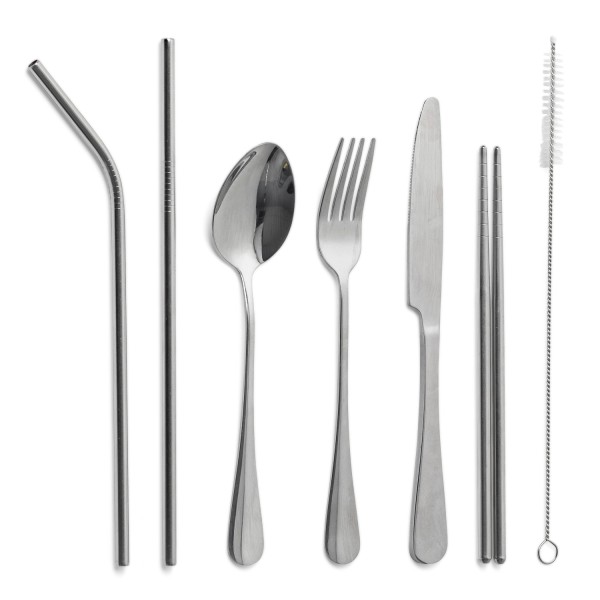 8er Set Personal Besteckkoffer V2 grau