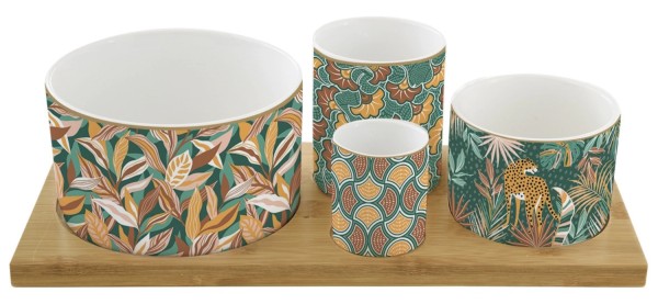 Namibia Appetizer Set mit 4 Schälchen, 29x13cm