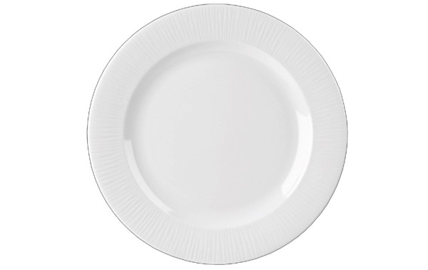 Bamboo White Teller halbtief Fahne schmal 30.5cm