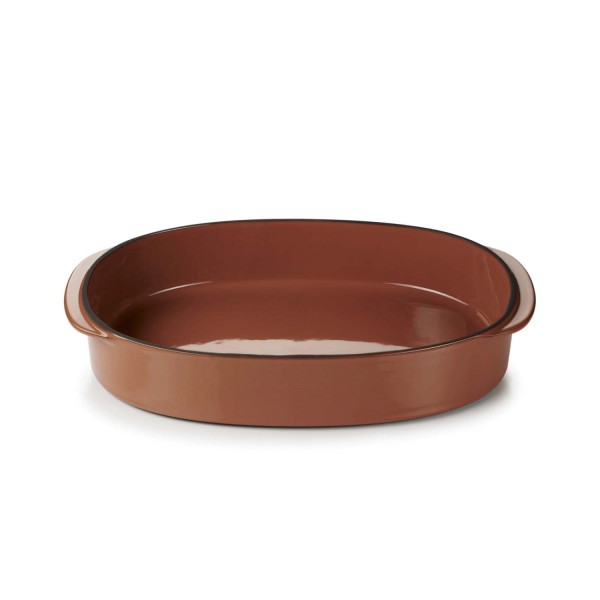 Caractère rechteckige Platte34X25cm zimt