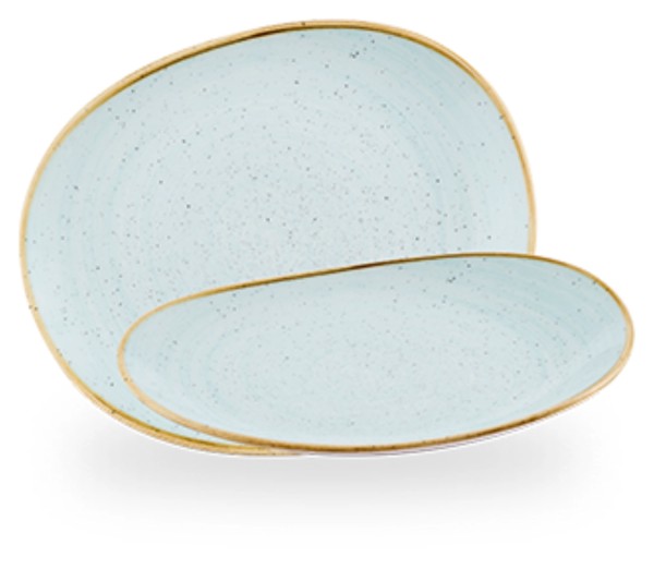 Stonecast Duck Egg blue Organic Teller 21x17.6cm