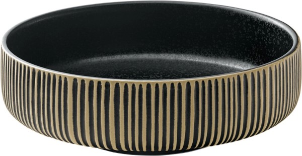 Playground Nara Schale Relief schwarz weiss D12cm 0.33lt