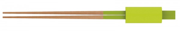 Essstäbchen Set mit Stäbchen Bank, 24 cm, grün