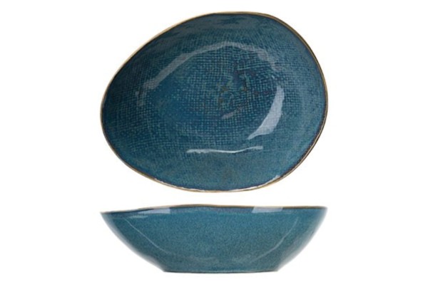 Aicha blau, Suppenteller oval 20 x 16.5 x 5.5cm