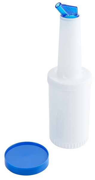 Getränkemix-/ Vorratsbehälter 1 l Ausguss & Deckel: BLAU