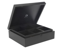 Teebox schwarz 6 Fächer