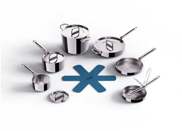 6er Set Space Steel Pfannenset Klappgr. 15+19+20+24+28+25cm