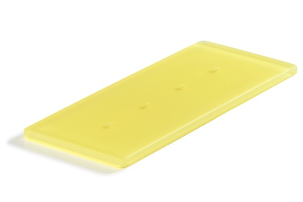 Ice Tablett mit 4 Löcher 25.5x10cm gelb Nacryl