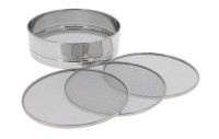 Mehlsieb Ø 20cm mit 4 Siebeinsätzen 0.5123mm
