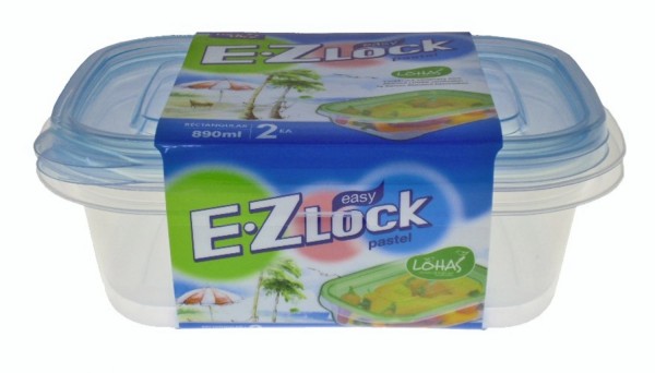 2er Set Vorratsdosen EZ Lock pastell 0.89lt