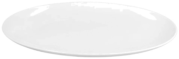 Silk Platte oval 36cm weiß