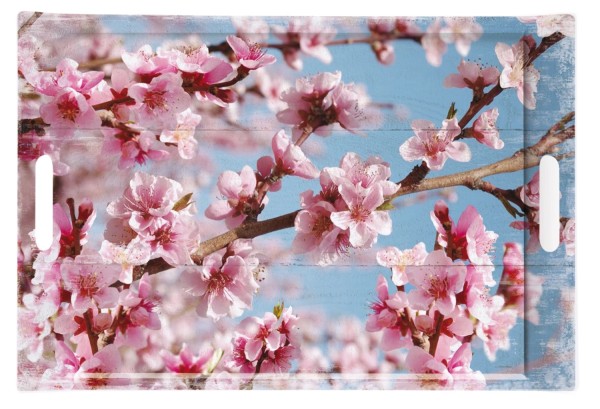 Peach in blossom Tablett 40x19cm