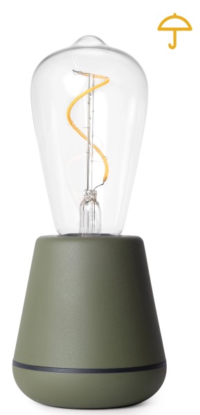 One Outdoor Tischlampe IP65 grün Kunststoff