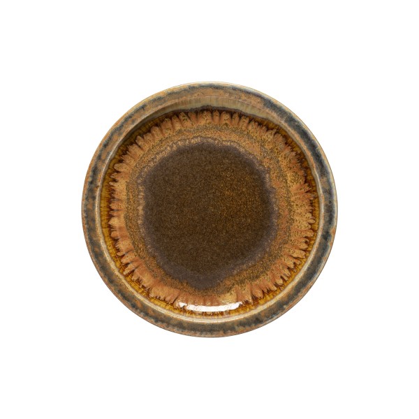 Poterie Teller flach D26.2cm H2.8cm mocha-latte