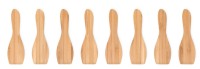 8er Set Raclette Schaber Bambus, natural 13x5cm