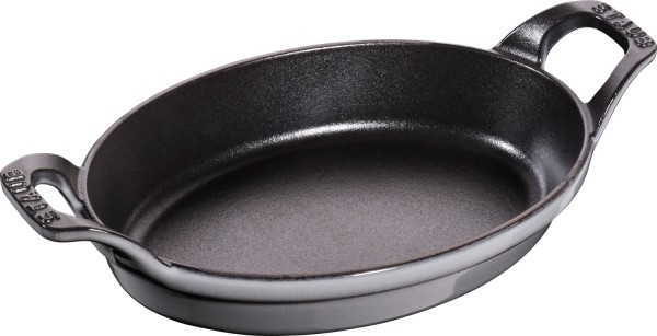 Auflaufform 21cm, oval, Graphit-Grau, Gusseisen