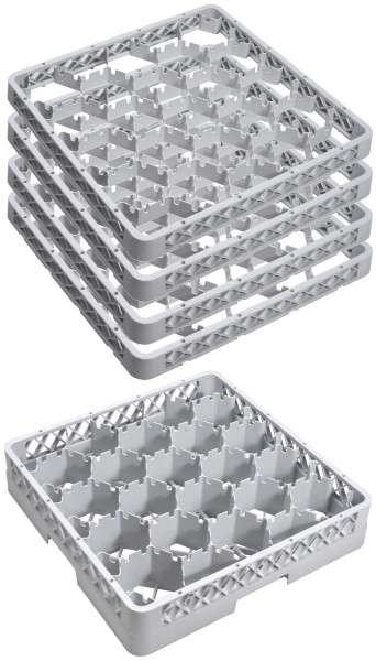 Gläser Spülkorb 20 Fächer 4 Aufsatz max Glas H24.9cm D9cm