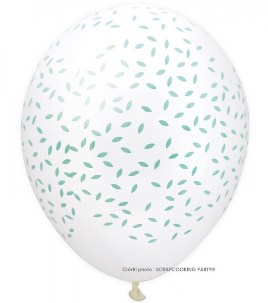 Luftballons Rosetten hellgrün, 6 Stk. Ø25cm