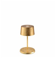Oliva Tischlampe mini D11x22cm gold leaf