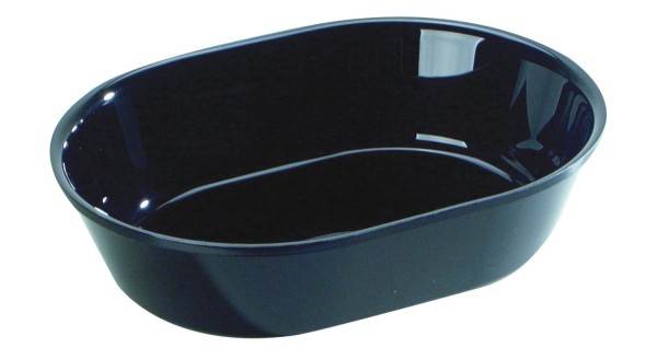 Ovale Schüssel 2/7 26.5x20x6.5cm schwarz