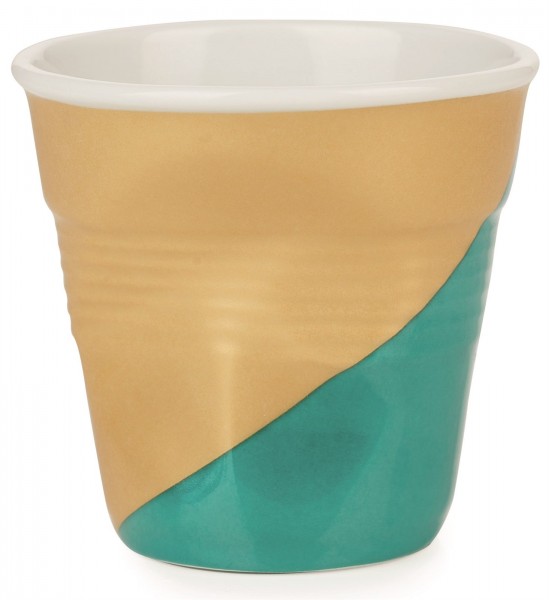 Espresso Knitterbecher 8 cl, White Twist - grün unten