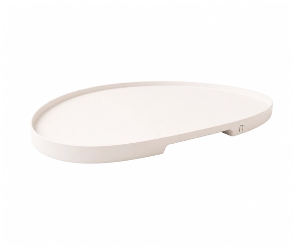Metall Tablett Organisch 34x29x2cm weiss