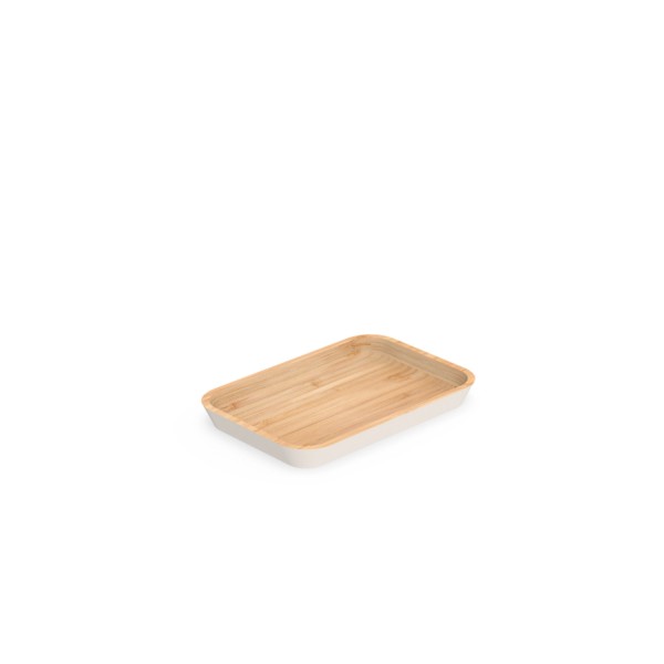 Serviertablett 22x15cm cream Bambus