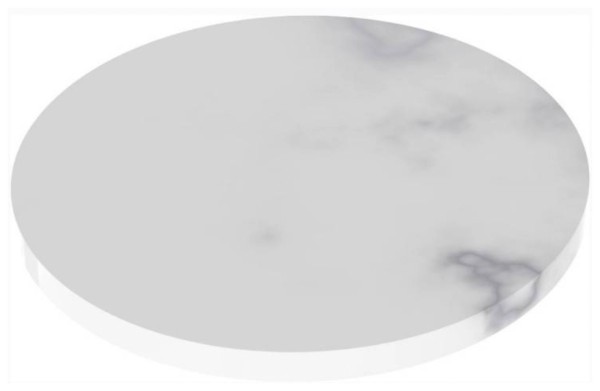 Decò Platte rund, D15cm, marmorweiss