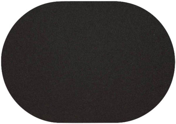 Wollfilz Tischset Schwarz oval 34x42cm