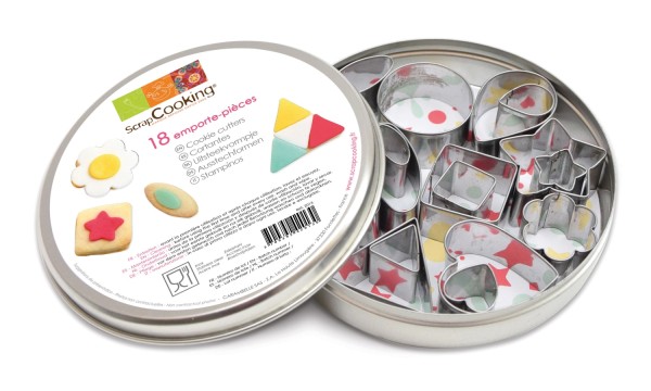 18-tlg. Set Ausstechformen Edelsltahl Mini Deko