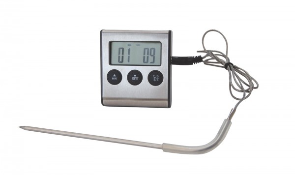 El. Einstechthermometer mit Sonde bis +250