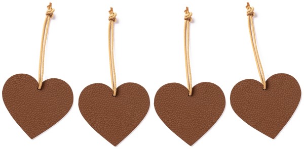 Weihnachtsbaum Schmuck herz cognac