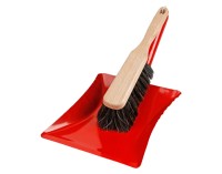 Kehrgarnitur mit Schaufel rot
